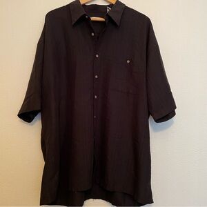 Campia Moda Short Sleeve Button Up Shirt Men’s‎ XXL Black
